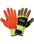 imagen de Global Glove Vise Gripster CIA995MFV Amarillo/Naranja De Alta Visibilidad Grande Guantes resistentes a cortes - cia995mfv lg