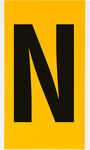 imagen de Brady 1570-N Etiqueta en forma de letra - N - Negro sobre amarillo - 5 pulg. x 9 pulg. - B-946