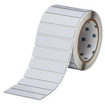 imagen de Brady THTEP175-593-.25 Rollo de etiquetas troqueladas para impresoras - 3 pulg. x 0.75 pulg. - Poliéster - Blanco - B-593