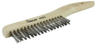 imagen de Weiler Stainless Steel Hand Wire Brush - 9.95 in Width x 2.35 in Length - 0.012 in Bristle Diameter - 44062