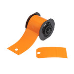 imagen de Brady B30-255-851-ORNG Etiquetas predimensionadas para impresoras - 3.25 pulg. x 100 pies - Poliéster - Naranja - B-851