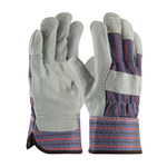imagen de PIP 85-7500 Black/Blue/Gray/Red Medium Split Cowhide Leather Work Gloves - Wing Thumb - 25.5 cm Length - 85-7500/M