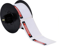 imagen de Brady ToughWash B30-25-855-OSHADA Rollo de etiquetas precortadas para impresora de transferencia térmica OSHA - 6.25 pulg. x 4 pulg. - Poliéster - Negro/Rojo sobre blanco - B-855