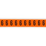 imagen de Brady 6570-6 Etiqueta de número - 6 - Negro sobre naranja - 7/8 pulg. x 2 1/4 pulg. - B-946