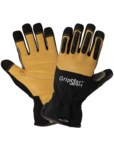 imagen de Global Glove Gripster Sport AC2008SC Oro/Negro Grande Cuero Piel de cabra Guantes resistentes a cortes - 816368-02685