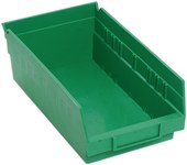 imagen de Quantum Storage Verde Polipropileno Estante Compartimiento del estante - longitud 11 5/8 pulg. - Ancho 6 5/8 pulg. - Altura 4 pulg. - Compartimientos 1 - 02805