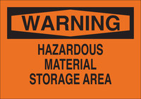 imagen de Brady B-555 Aluminio Rectángulo Letrero de material peligroso Naranja - 10 pulg. Ancho x 7 pulg. Altura - 43315