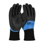 imagen de PIP G-Tek PolyKor 41-1417 Black/Blue XL Cold Condition Gloves - Nitrile Full Coverage Except Cuff Coating - 11.4 in Length - 41-1417/XL
