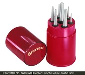imagen de Starrett Acero Juego de punzones centrales de acero - longitud de 4 pulg. (100mm) - S264WB