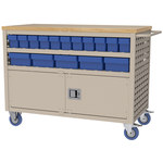 imagen de Akro-mils Carro de estante con persianas MA4824PLD2 - 800 lb capacidad - Masilla - Acero