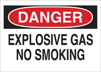 imagen de Brady B-401 Poliestireno Rectángulo Cartel de advertencia de explosivos Blanco - 14 pulg. Ancho x 10 pulg. Altura - 25651