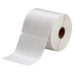 imagen de Brady THT-10-427-1.5-SC Rollo de etiquetas troqueladas para impresoras - 1 pulg. x 3.75 pulg. - Vinilo - Transparente/Blanco - B-427