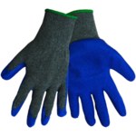 imagen de Global Glove Gripster 300E Blue/Gray 7 Cotton/Polyester Work Gloves - Rubber Palm Only Coating - Rough Finish - 300E/7