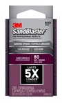 imagen de 3M SandBlaster 50679 Esponja de lijado - 2 1/2 pulg. x 3 3/4 pulg. - 80 - Mediano - Óxido de aluminio
