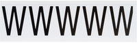 imagen de Brady 9714-W Etiqueta en forma de letra - W - Negro sobre blanco - 1 13/16 pulg. x 2 1/4 pulg. - B-946