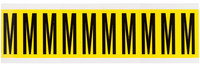 imagen de Brady 3440-M Etiqueta en forma de letra - M - Negro sobre amarillo - 7/8 pulg. x 2 1/4 pulg. - B-498