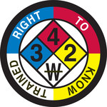 imagen de Brady Etiqueta de casco 42541 - Negro/Azul/Rojo/Amarillo sobre blanco