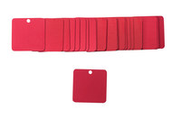 imagen de Brady 87628 Rojo Cuadrado Aluminio Etiqueta en blanco para válvula - Ancho 1 1/2 pulg. - Altura 1 1/2 pulg. - B-906