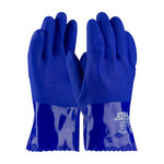 imagen de PIP XtraTuff 58-8655 Azul Pequeño PVC Apoyado Guantes resistentes a productos químicos - acabado Áspero - Longitud 10 pulg. - 616314-06807