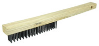 imagen de Weiler Vortec Pro Steel Hand Wire Brush - 1.85 in Width x 12.95 in Length - 0.012 in Bristle Diameter - 25201