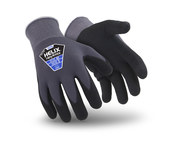 imagen de HexArmor Helix Gray/Black 5 Nylon/Spandex Knit Work Gloves - ANSI A1 Cut Resistance - Nitrile Foam Palm & Fingers Coating - 1070-XXS (5)