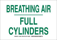imagen de Brady B-555 Aluminio Rectángulo Cartel de aparato de respiración Blanco - 10 pulg. Ancho x 7 pulg. Altura - 59404