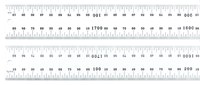 imagen de Starrett Acero templado para resortes pesados Regla de acero - longitud de 1800mm - ancho de 38mm - espesor de 2.5mm - C635-1800MM