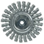 imagen de Weiler 13261 Wheel Brush - 4 in Dia - Knotted - Cable Twist Steel Bristle