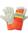 imagen de Global Glove Premium-Grade 2950HV Hi-Vis Orange Large Cowhide Cold Condition Gloves - Cold Keep Insulation - 2950HV-9(L)