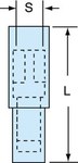 imagen de 3M Scotchlok MNG14-180DFIX-A Azul Unido Nailon Terminal de desconexión rápida embutido - Longitud 1 pulg. - 58869