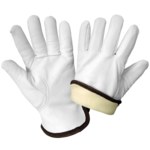 imagen de Global Glove woThunder Glove 3200GinT Blanco Grande Cuero Grano Piel de cabra Guantes para condiciones frías - Pulgar montado - Insulación Conservación de frío - 3200GINT LG