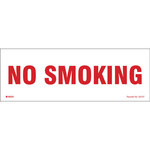 imagen de Brady Vinilo Letrero de no fumar Blanco - 10 pulg. Ancho x 3.5 pulg. Altura - 20107MLS