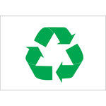 imagen de Brady B-302 Poliéster Rectángulo Letrero de reciclaje Blanco - 14 pulg. Ancho x 10 pulg. Altura - Laminado - 86024