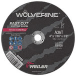 imagen de Weiler Wolverine Rueda de corte 56086 - Tipo 1 - Rueda recta - 4 pulg. - Óxido de aluminio - 36 - T