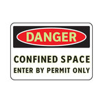 imagen de Brady Aluminio Rectángulo Letrero de espacio restringido - 7 pulg. Ancho x 10 pulg. Altura - 104935