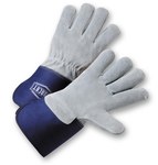 imagen de West Chester IC9 Blue Large Split Cowhide Heat-Resistant Glove - Wing Thumb - 12 in Length - IC9/L