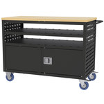 imagen de Akro-mils Carro de estante con persianas MA4824BLD2 - 800 lb capacidad - Carbón - Acero