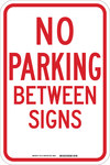 imagen de Brady B-959 Aluminio Rectángulo Cartel de información, restricción y permiso de estacionamiento Blanco - 12 pulg. Ancho x 18 pulg. Altura - 94124
