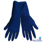 imagen de Global Glove 150 Blue Large Unsupported Chemical-Resistant Gloves - 12 in Length - Diamond Embossed Finish - 17 mil Thick - 150/LG
