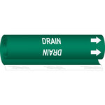 imagen de Brady 178488 Marcador de tubería de envoltura -.375 pulg to 0.5 pulg. - Sistema de fuego - Poliéster - Blanco sobre verde - B-689