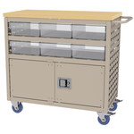 imagen de Akro-mils Carro de estante con persianas MA3618PLD1CRY - 800 lb capacidad - Masilla - Acero - MA3618PLD1 CLEAR