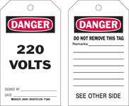 imagen de Brady 86481 Negro/Rojo sobre blanco Poliéster/papel Etiqueta de seguridad del equipo - Ancho 4 pulg. - Altura 7 pulg. - B-837