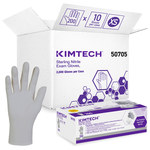 imagen de Kimtech Gray X-Small Powder Free Disposable Gloves - Medical Exam Grade - 9 in Length - Rough Finish - 3.5 mil Thick - 50705