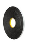 imagen de 3M 4466 Black Double Coated Foam Tape - 1/2 in Width x 36 yd Length - 1/16 in Thick - 30413