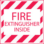 imagen de Brady Rojo sobre blanco Etiqueta del extintor 103635 - Texto Imprimido = FIRE EXTINGUISHER INSIDE - Inglés - 754476-19326