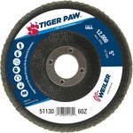 imagen de Weiler Tiger Paw Type 29 Flap Disc 51130 - Zirconium - 5 in - 60 - Medium
