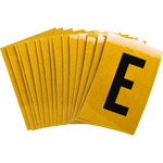 imagen de Bradylite 5920-E Etiqueta en forma de letra - E - Negro sobre amarillo - 1 pulg. x 1 1/2 pulg. - B-997