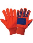 imagen de Global Glove Naranja Universal Algodón/Poliéster Guantes de trabajo - Pulgar tipo ala - c18ocpb