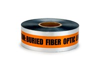 imagen de 3M Scotch 409 Orange Warning Tape - Pattern/Text = CAUTION BURIED FIBER OPTIC LINE BELOW - 6 in Width x 1000 ft Length - 5 mil Thick - 57782