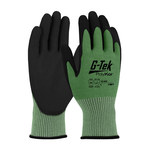 imagen de PIP G-Tek PolyKor 16-665 Green 2XL Cut-Resistant Gloves - ANSI A5 Cut Resistance - Polyurethane Palm & Fingers Coating - 10.8 in Length - 16-665/XXL